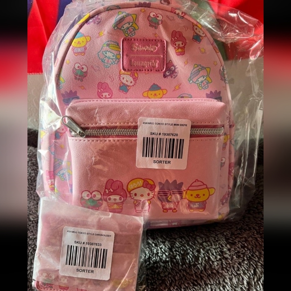 Loungefly Hello Kitty and Friends Tokyo Style Backpack w/ Cardholder Wallet